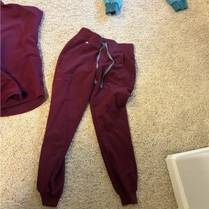 Figs Women's Jogger Pants in Deep Red